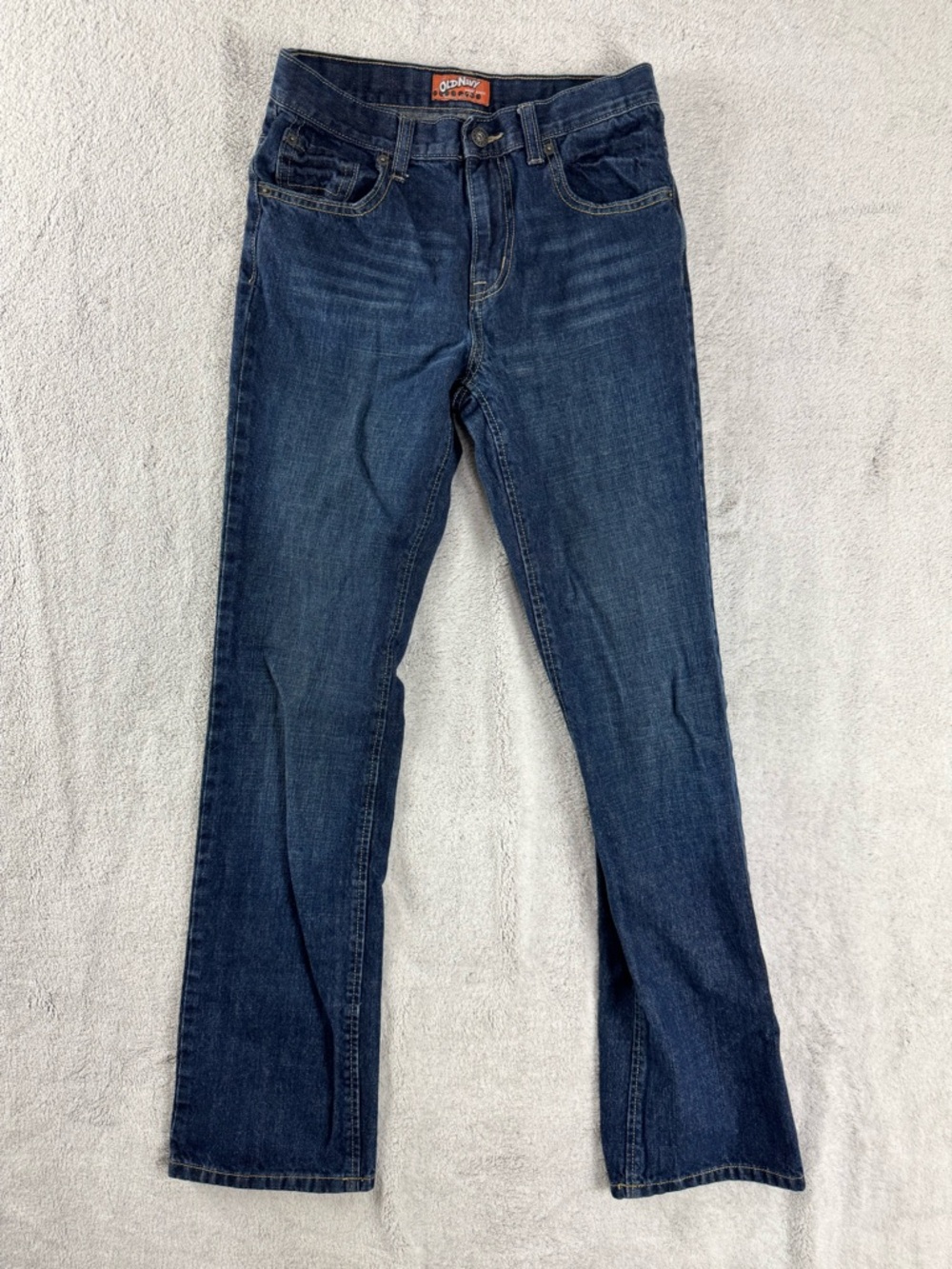 Old Navy Dark Blue Straight-Leg Denim Jeans Adjustable waist Boys 16